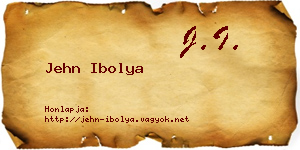 Jehn Ibolya névjegykártya